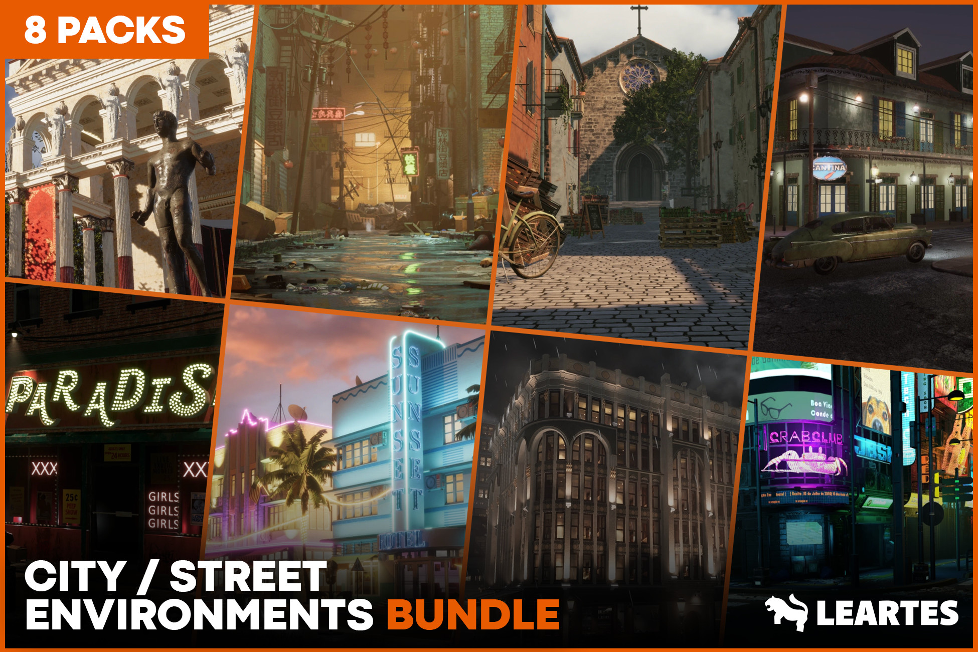 Open Street Map Unity City / Street Environments Bundle (8 Packs) | 3D Environments | Unity ...