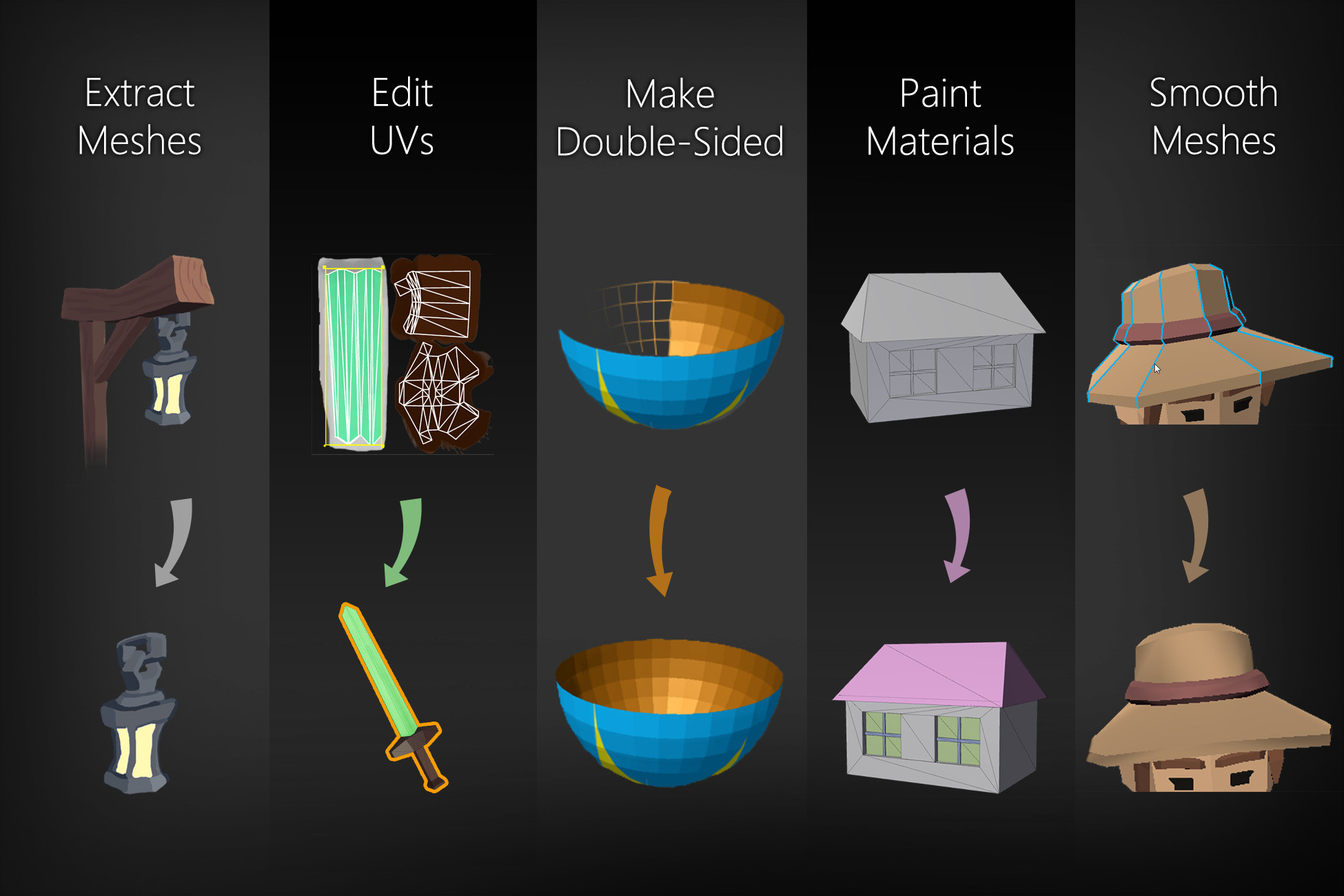 Mesh Tools Bundle 2 - Extract, Double, Paint, Smooth, UV | Modeling ...