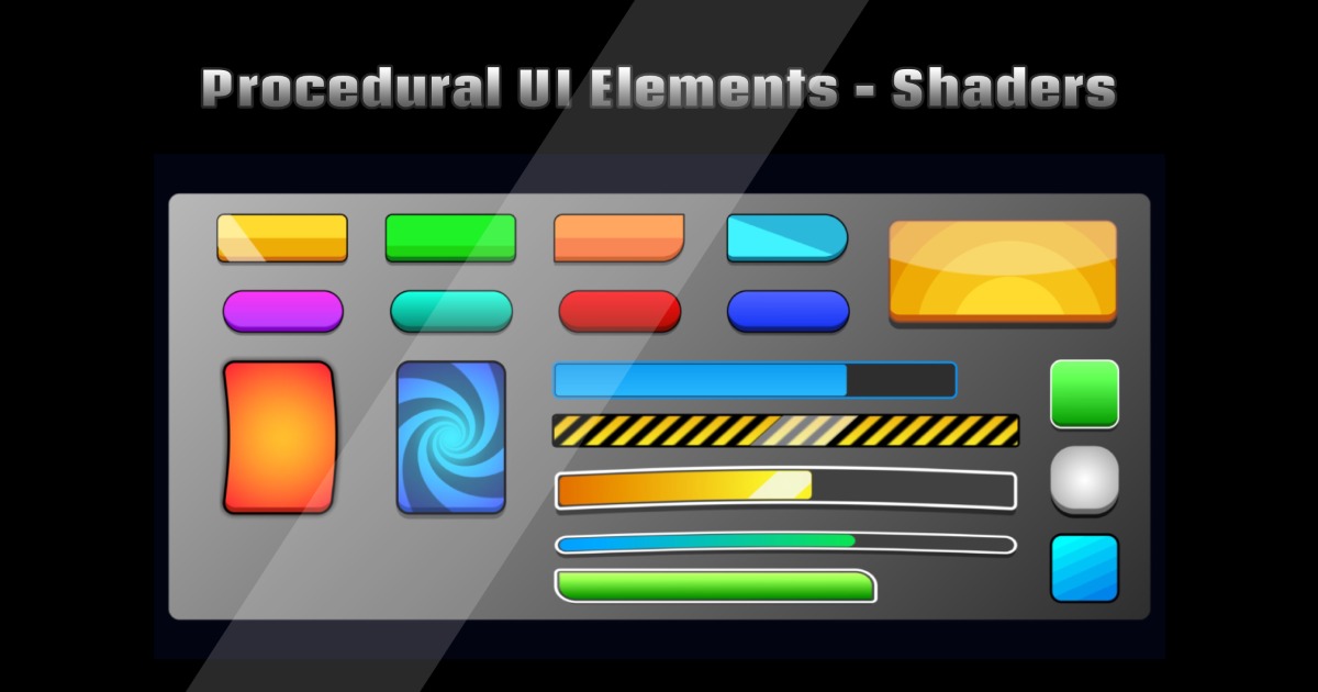 Procedural UI Elements - Shaders | 시각 효과 셰이더 | Unity Asset Store