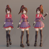 Longtail Girl - Stylized 3D Character