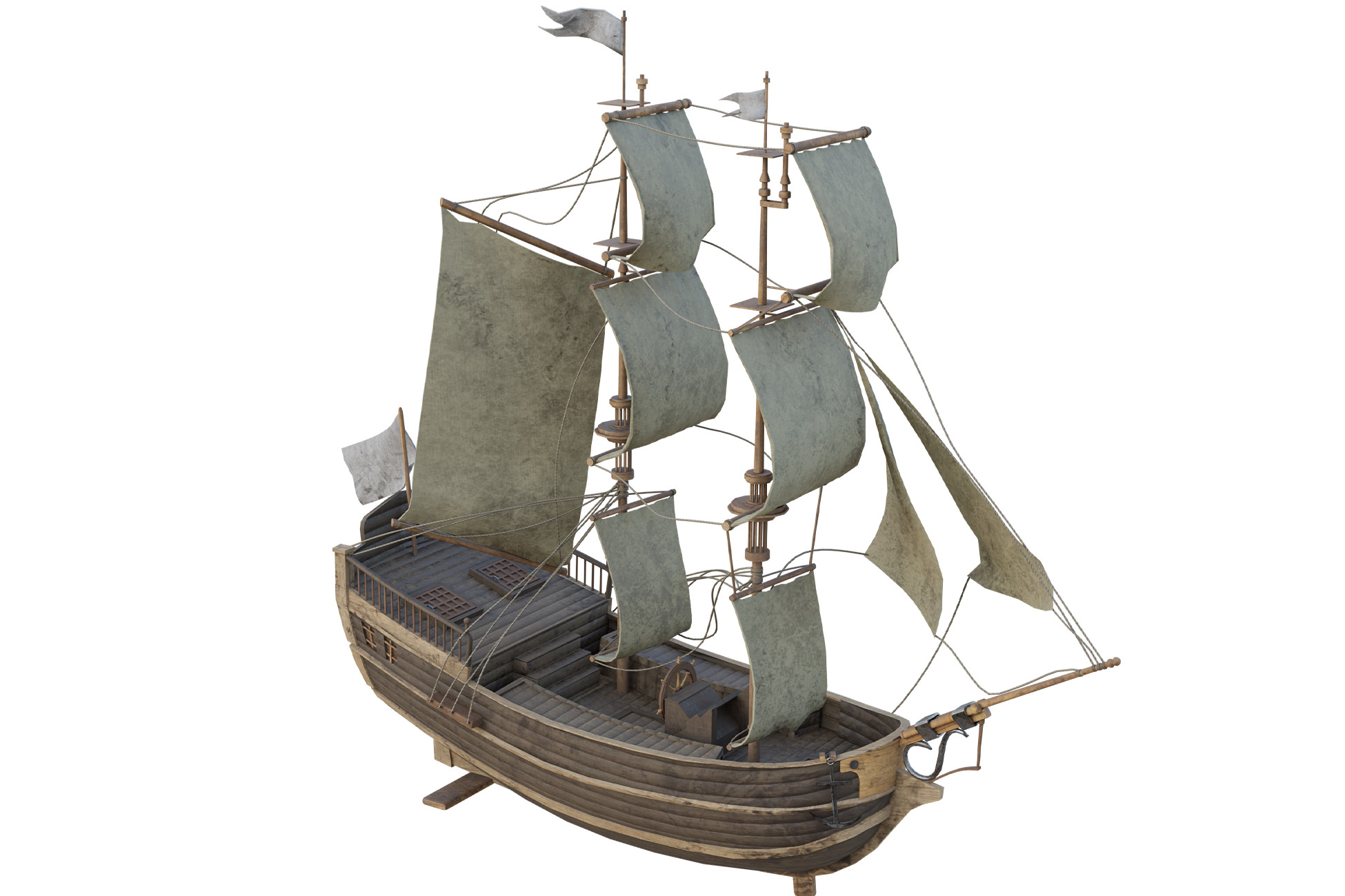 Sailing Ship Barque URP and HDRP Textures | 3D Sea | Unity Asset Store
