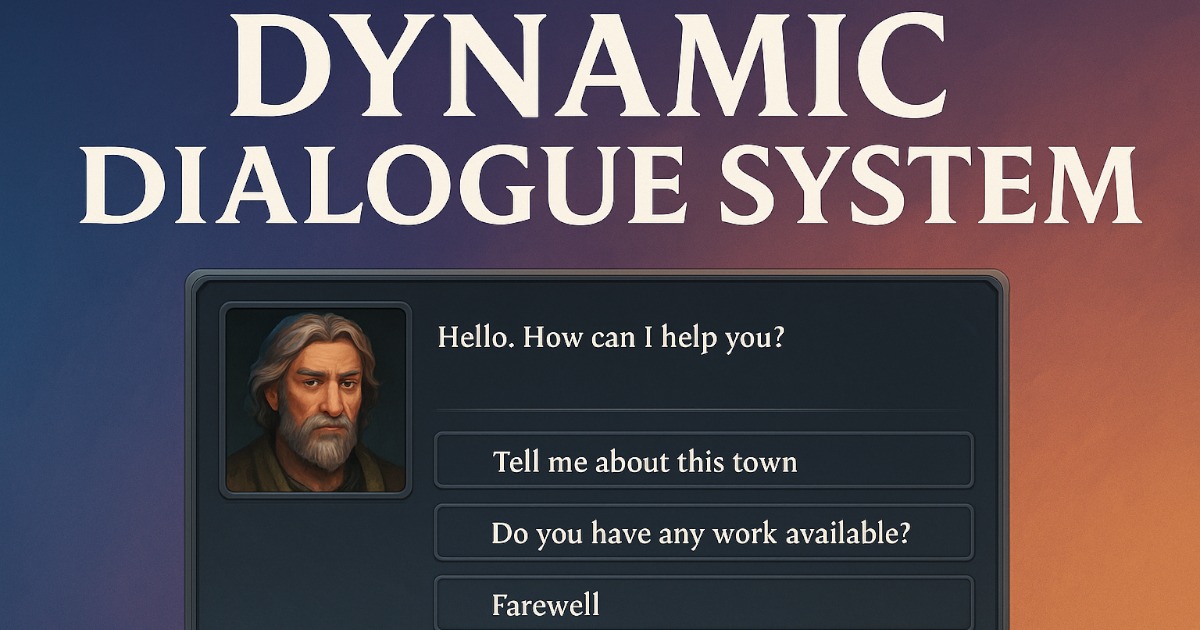 Dynamic Dialogue System | Game Toolkits | Unity Asset Store