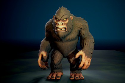 Sasquatch - Game ready character Low-poly 3D model