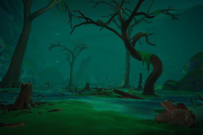 Stylized swamp