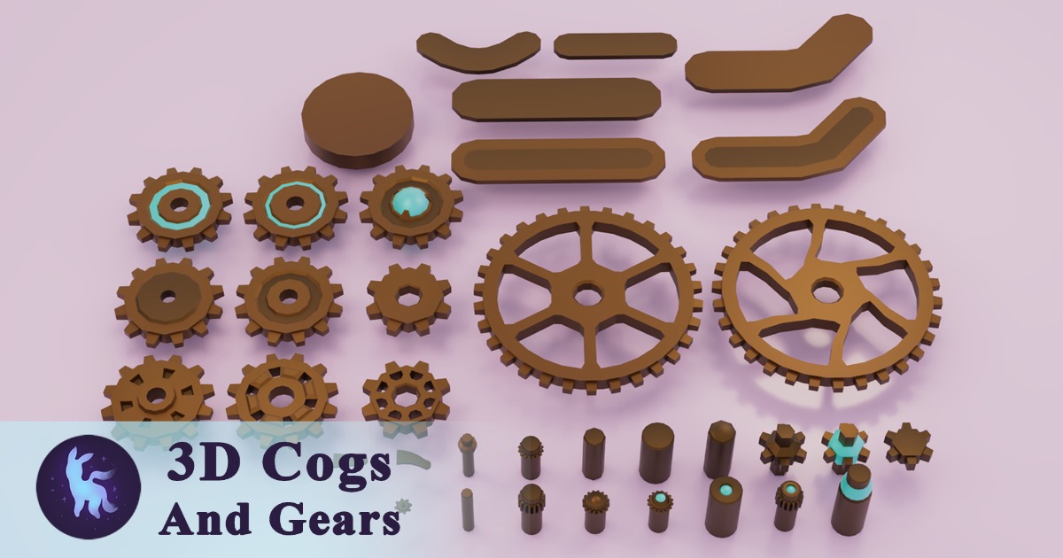 Cogs D 3D Cogs And Gears | 3D Props | Unity Asset Store