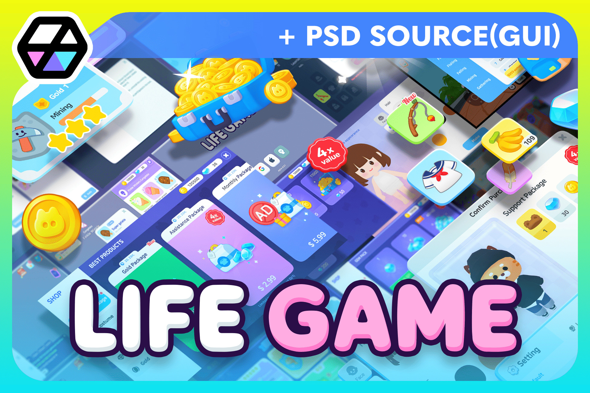 GUI - Life Game(+PSD) | 2D GUI | Unity Asset Store