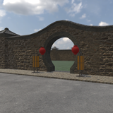 Modular Asian Wall Moon Arch