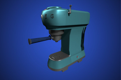3D SMEG Espresso Coffee Machine Model
