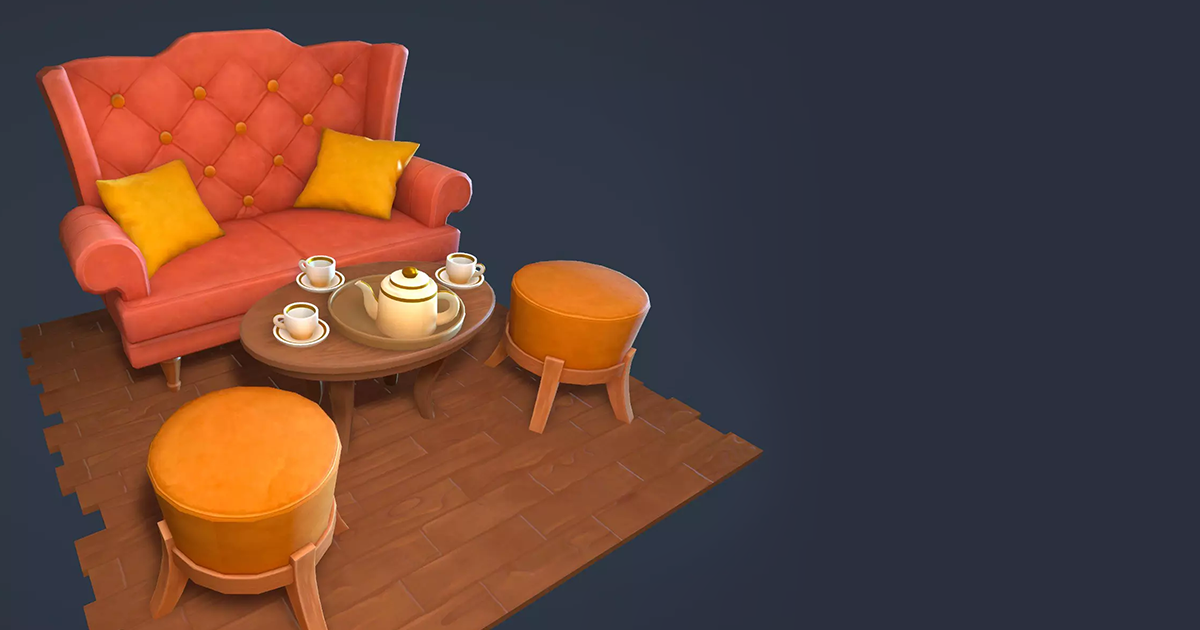 Furniture Using Unity Lowpoly Art Deco Furniture | 3D Environments | Unity Asset Store