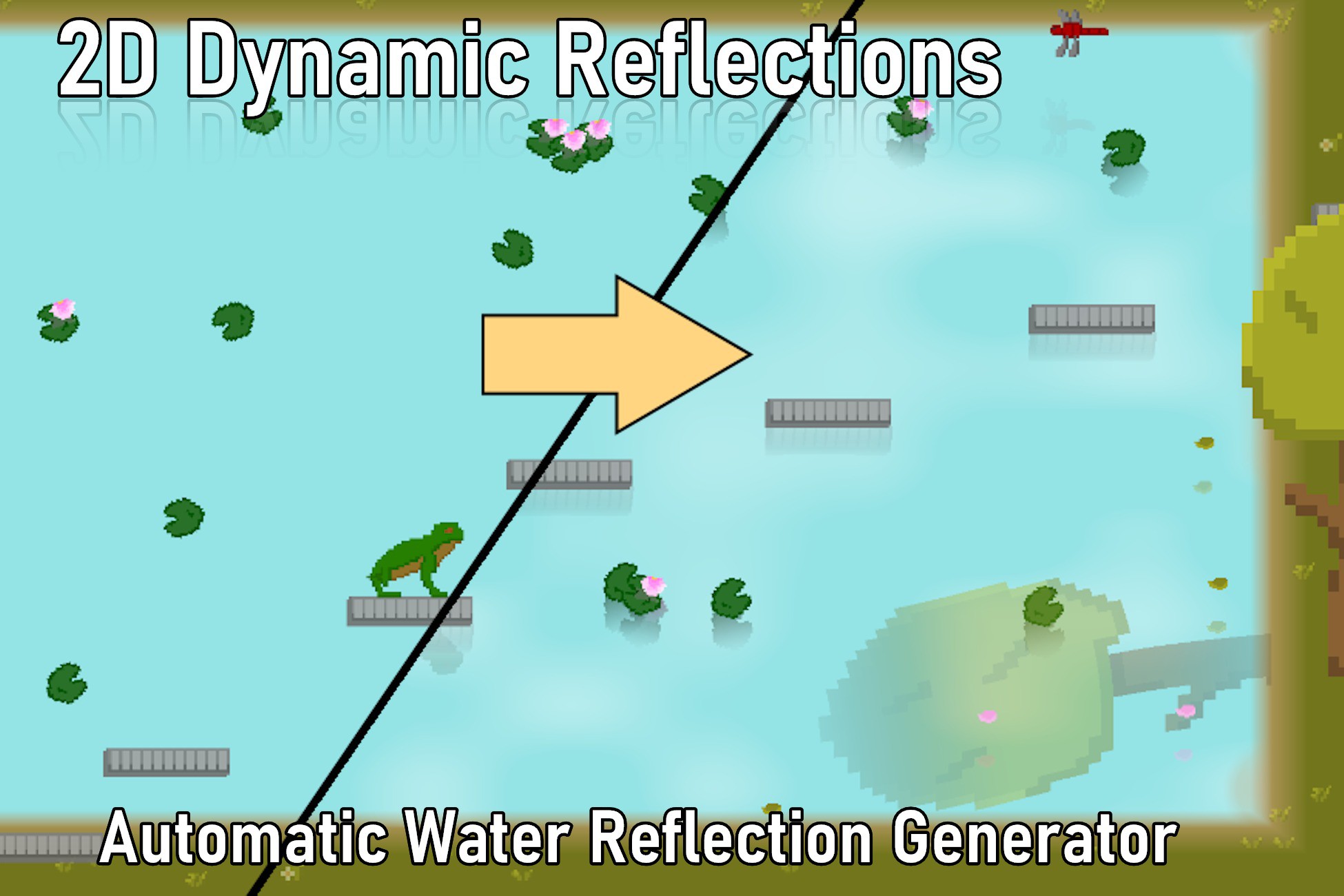 2d Reflection In Computer Graphics 2D Dynamic Reflections - Automatic Water Reflection Generator ...
