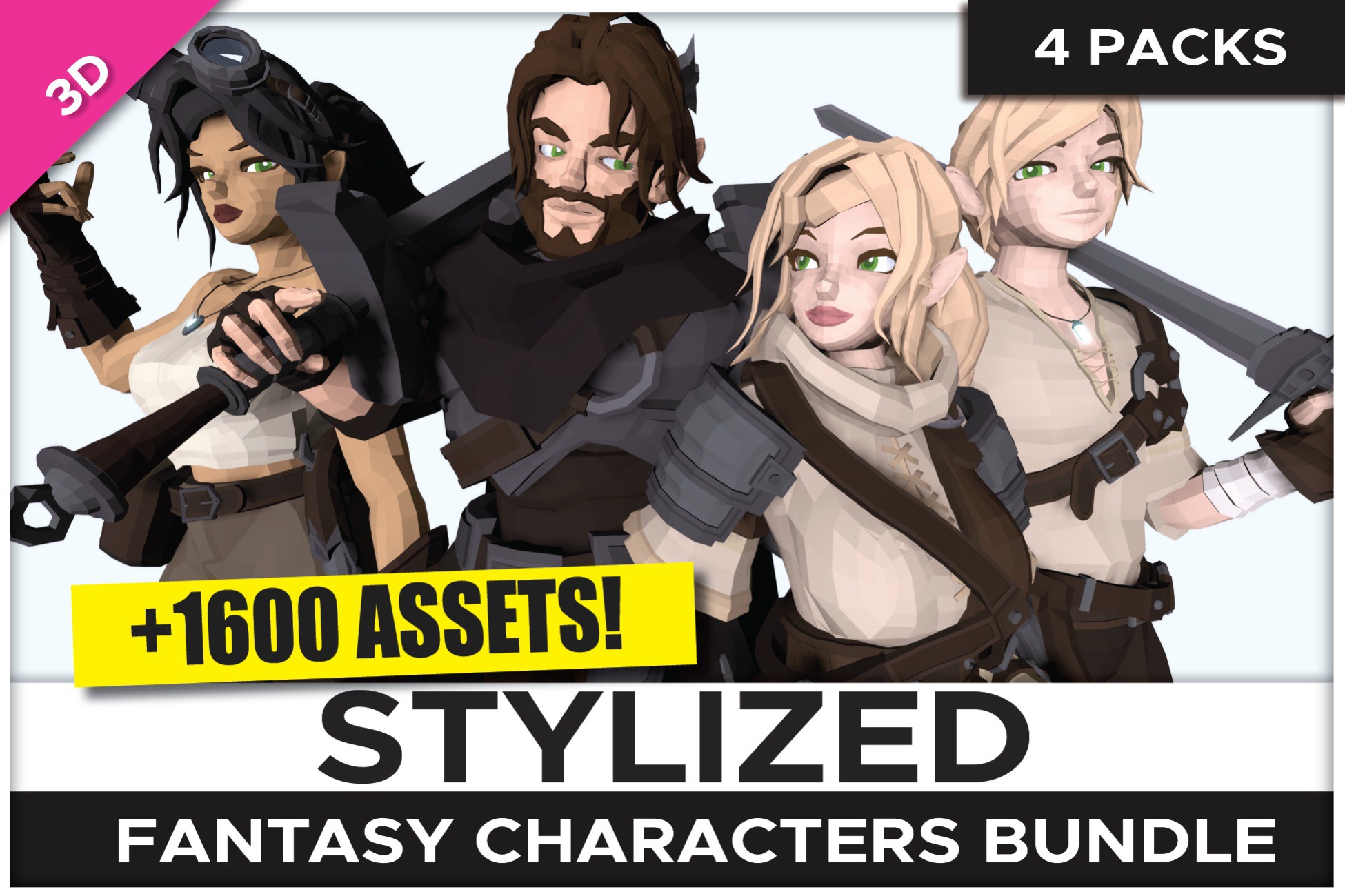 Unity Characters Free STYLIZED Fantasy Characters Bundle - Poly 3D Art | Characters | Unity ...