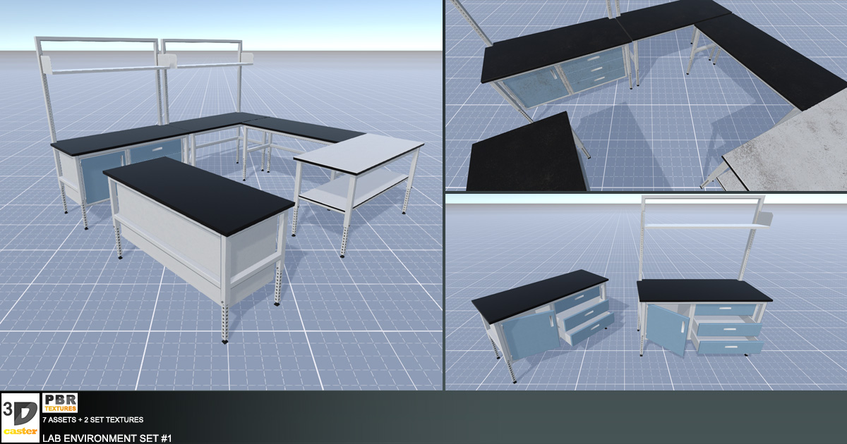 Lab Layout Video Game Level Unity Lab Environment Set | 3D Furniture | Unity Asset Store