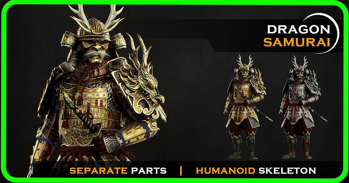 Dragon Samurai | 3D Characters | Unity Asset Store