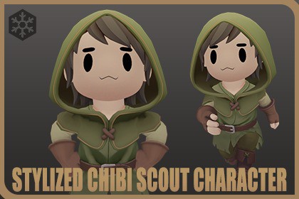 Stylized Chibi Scout Character