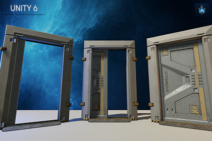 Sci-Fi One-Sided Sliding Door (Invisible Outside Frame)