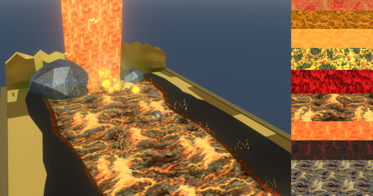 Lava Flow Materials Textures & moving Lava | 2D Textures & Materials ...