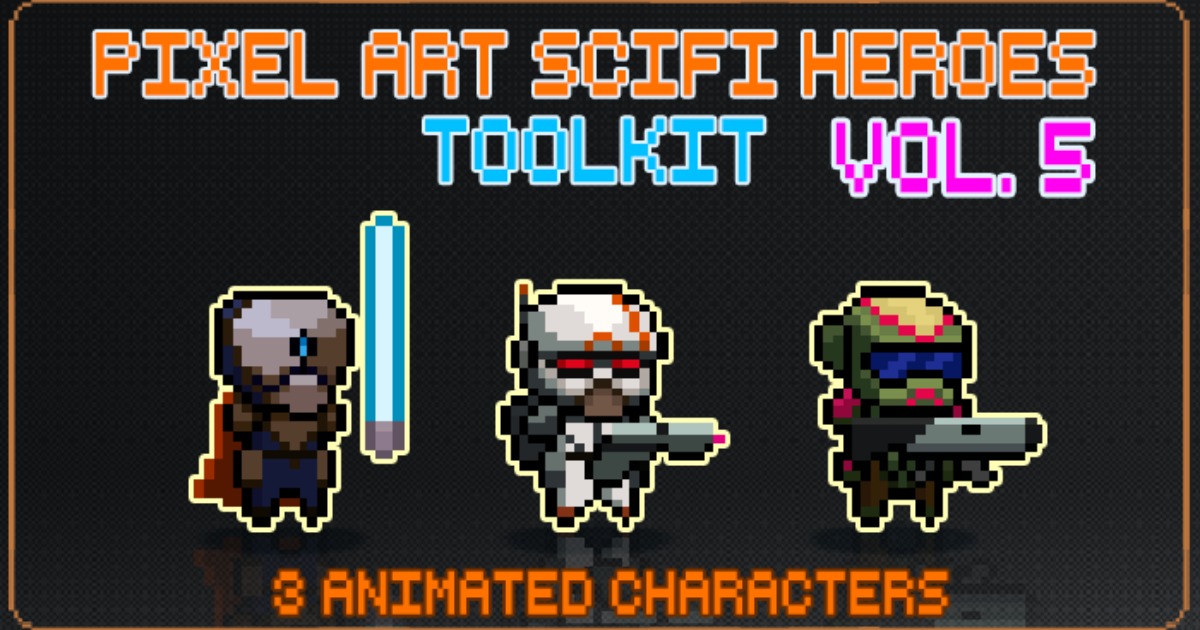 Hero Assets. Examples SciFi Heroes Toolkit Vol.5 | 2D Characters | Unity Asset Store