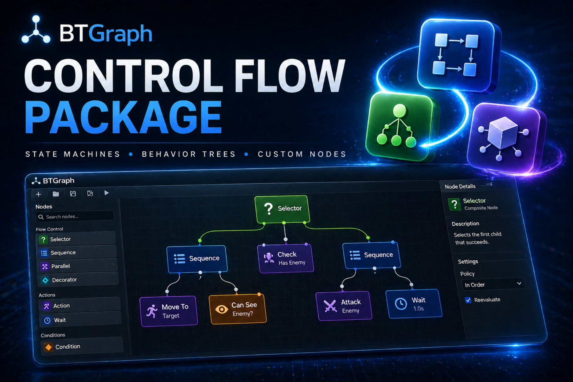 Control Flow Pack – Extension Pack for BTGraph (Free) | Add-Ons | Unity ...
