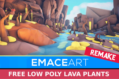 Free Low Poly – Lava Plants