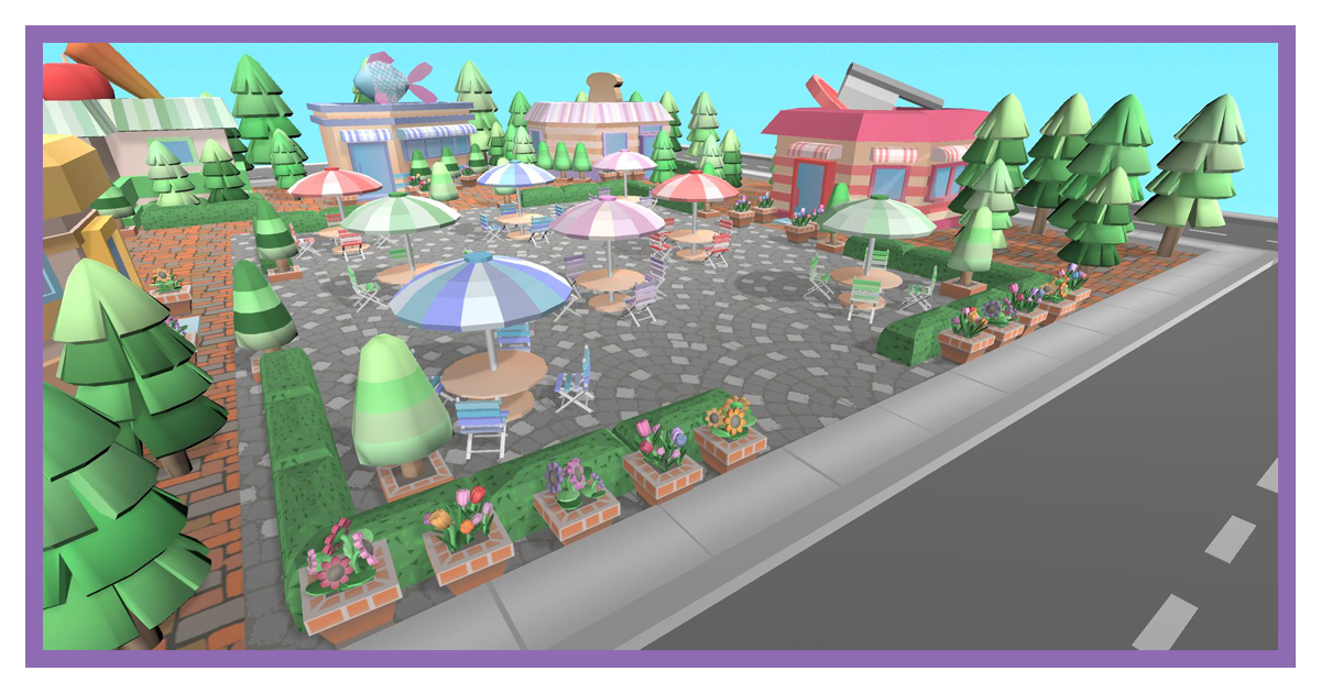 Cute Food shop set | 3D Urban | Unity Asset Store