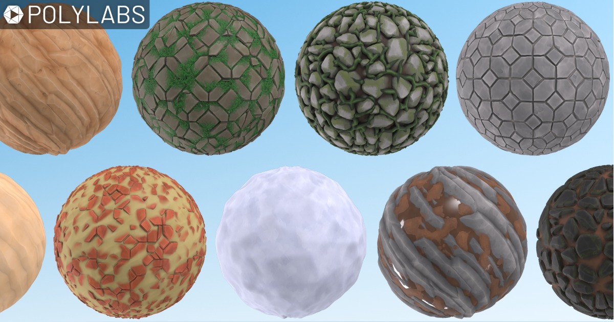Unity Material Template PNTD Free Stylized Materials and Substances | 2D Textures & Materials ...