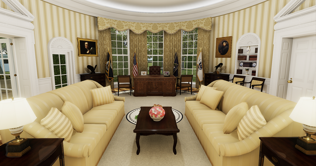 Oval Office with exterior | 3D Urban | Unity Asset Store