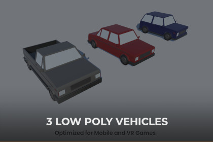 3 Low Poly Vehicles