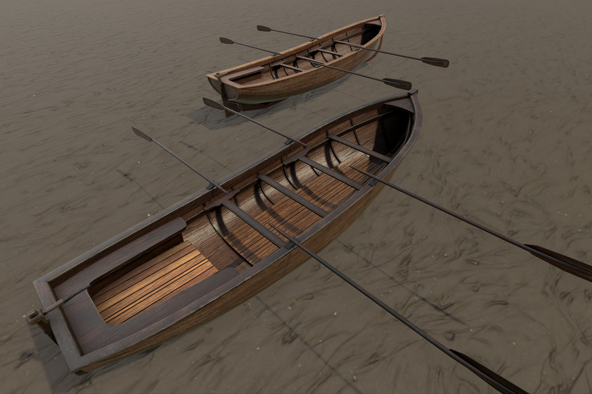 Wood Row Boat | 3D Sea | Unity Asset Store