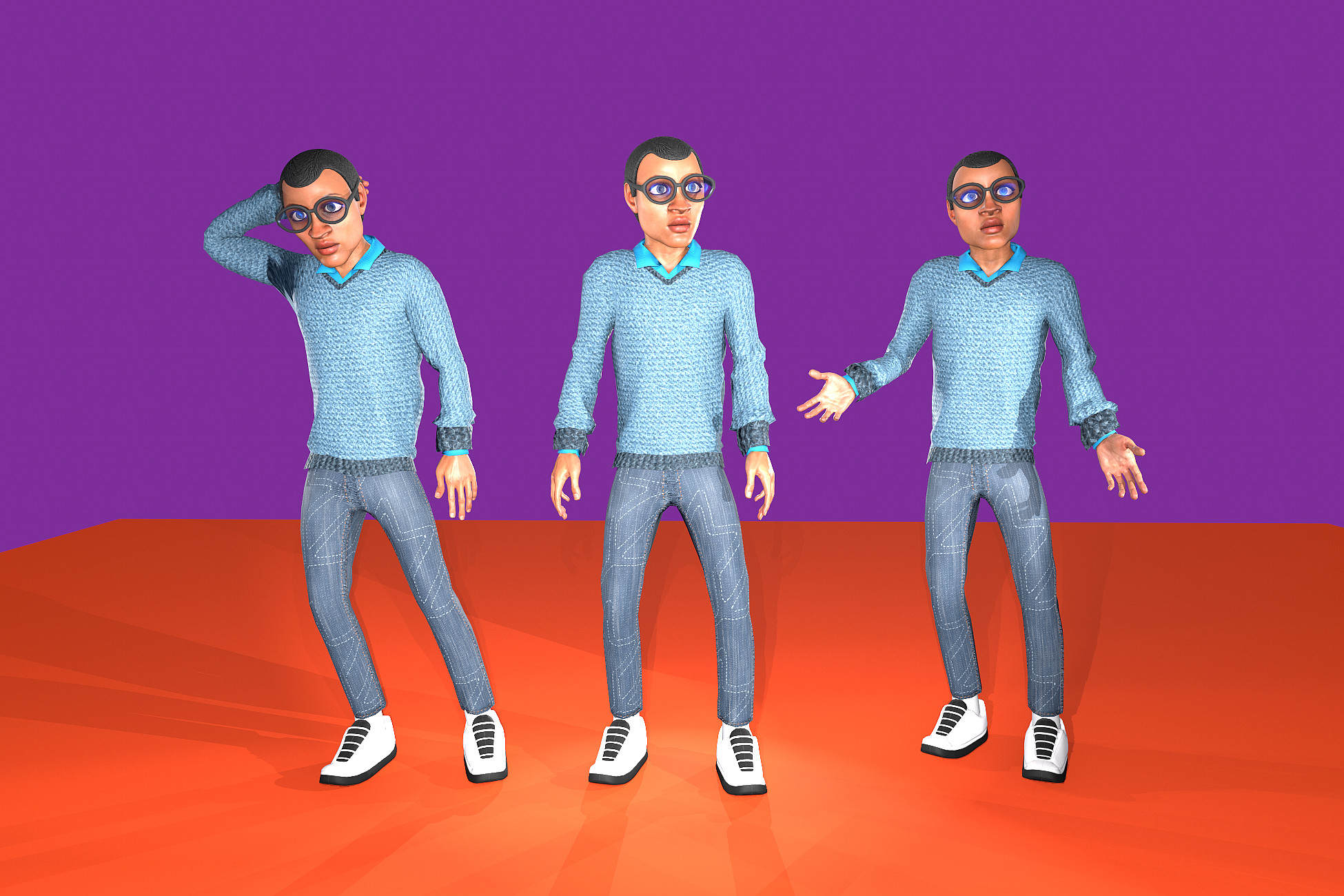 Young man cartoon chatacter | Characters | Unity Asset Store