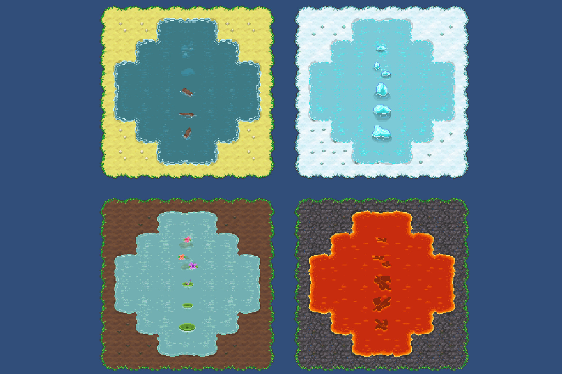 2D Water animations Tiles V2 | 2D Water | Unity Asset Store