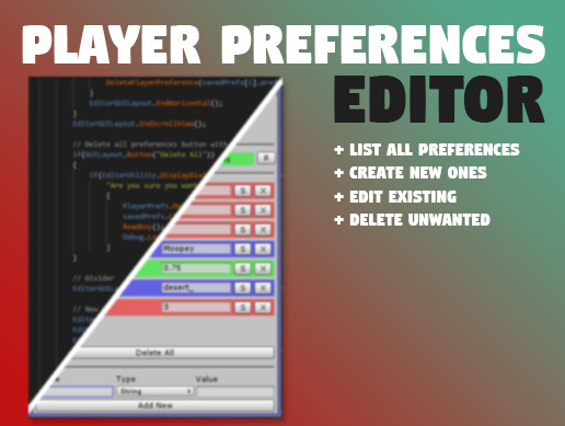 Player Preferences Editor | Utilities Tools | Unity Asset Store