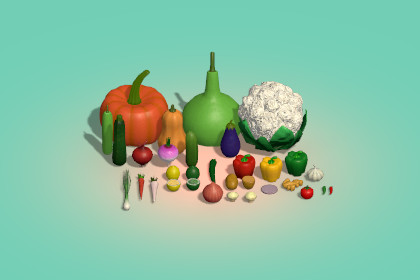 Low Poly Vegetables – Stylized Pack