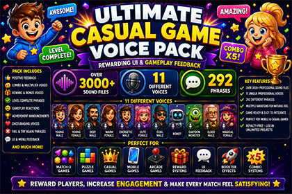 Ultimate Casual Game Voice Pack