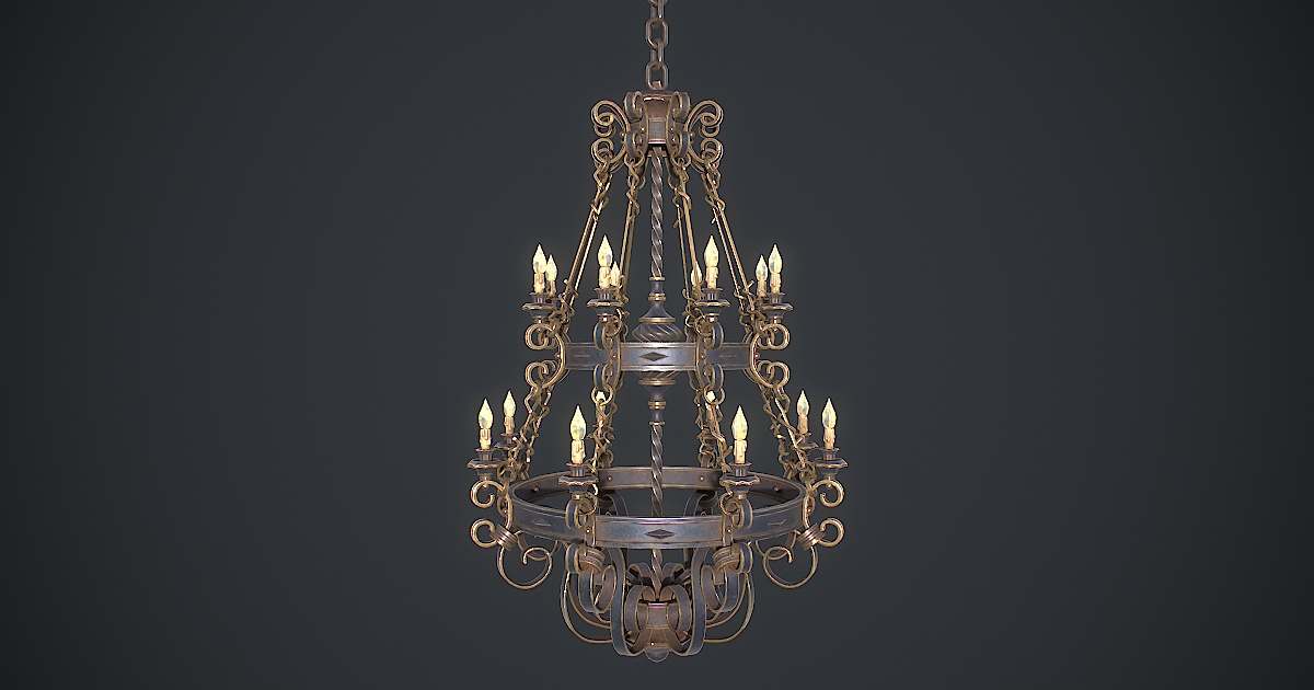 Forged chandelier | 3D Historic | Unity Asset Store