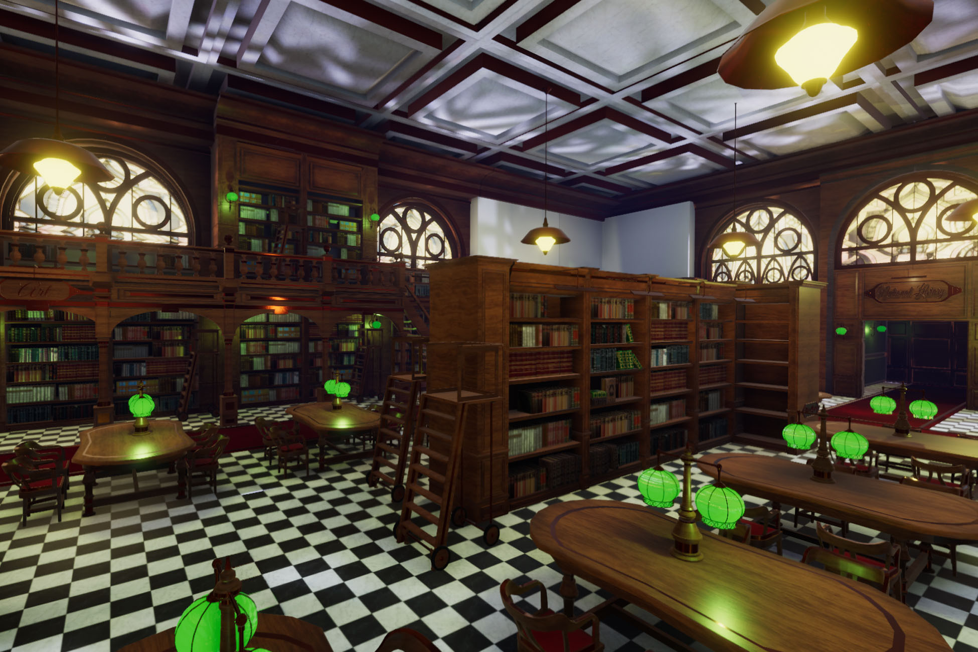 National Library | 3D Interior | Unity Asset Store