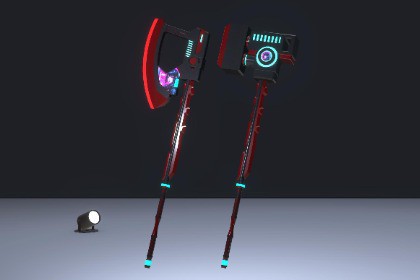 Energy Sci-Fi Axe & Hammer