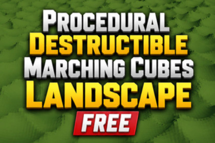 Procedural Destructible Marching Cubes Landscape FREE