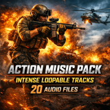 Action Game Music Pack – Combat, Chase & Intense Loopable Tracks (20 Files)