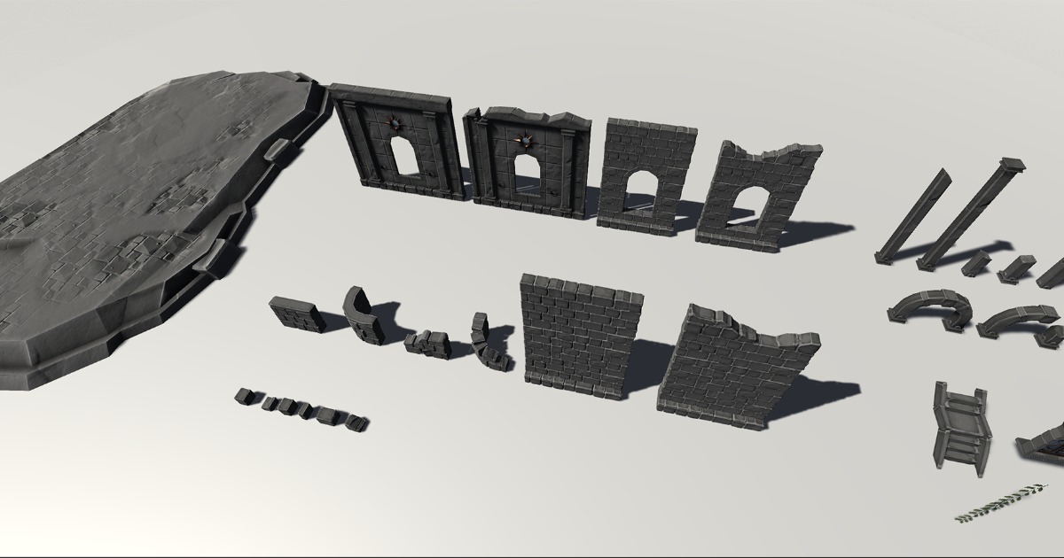 Modelar Ruinas Unity Stylized Ruins - Mini Pack | 3D Environments | Unity Asset Store