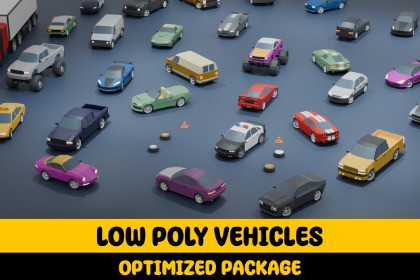 Low Poly Vehicles-Optimized Package