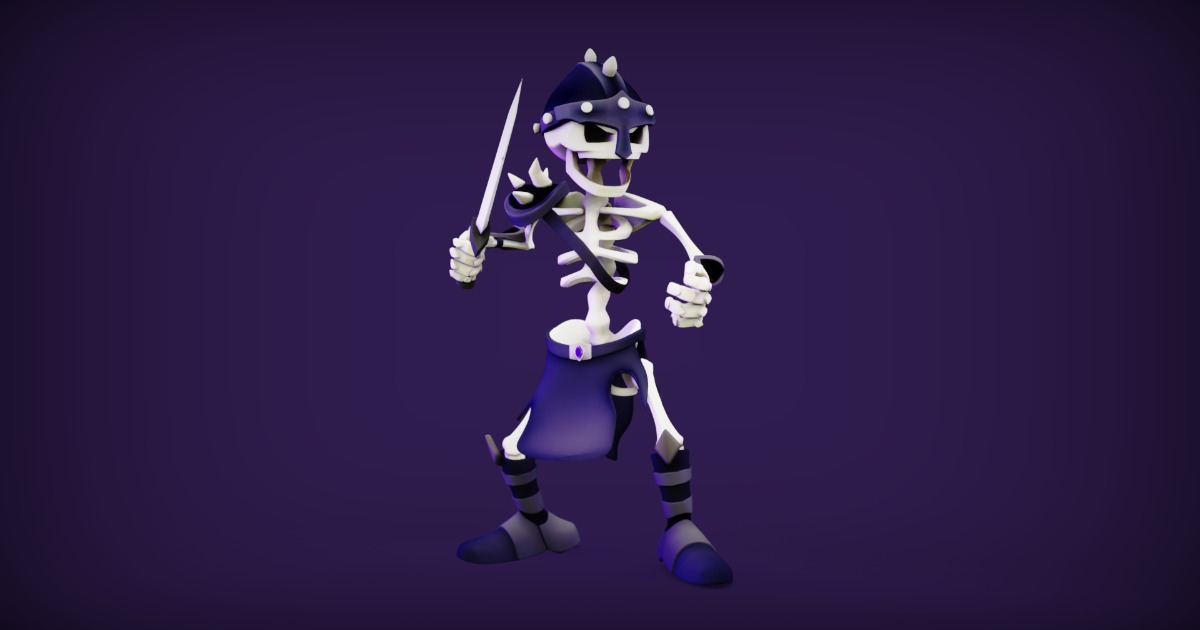 Toon Skeleton Soldier: From Skeleton Army Pack | Characters | Unity ...