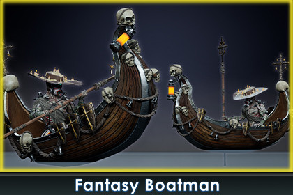 Fantasy Cyborg Boatman