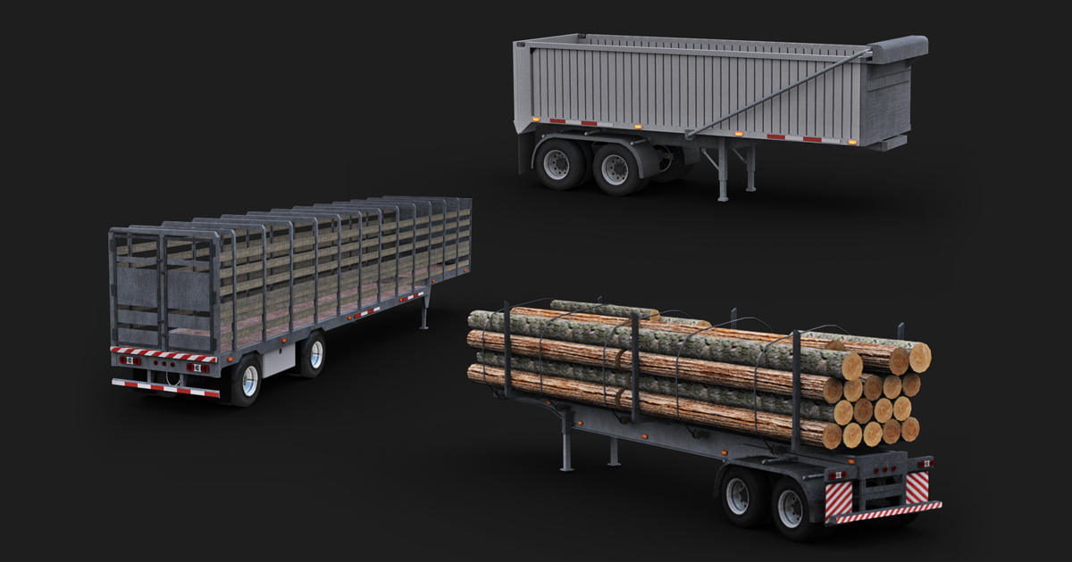 Trailer Pack Lowpoly 1 | 3D Land | Unity Asset Store