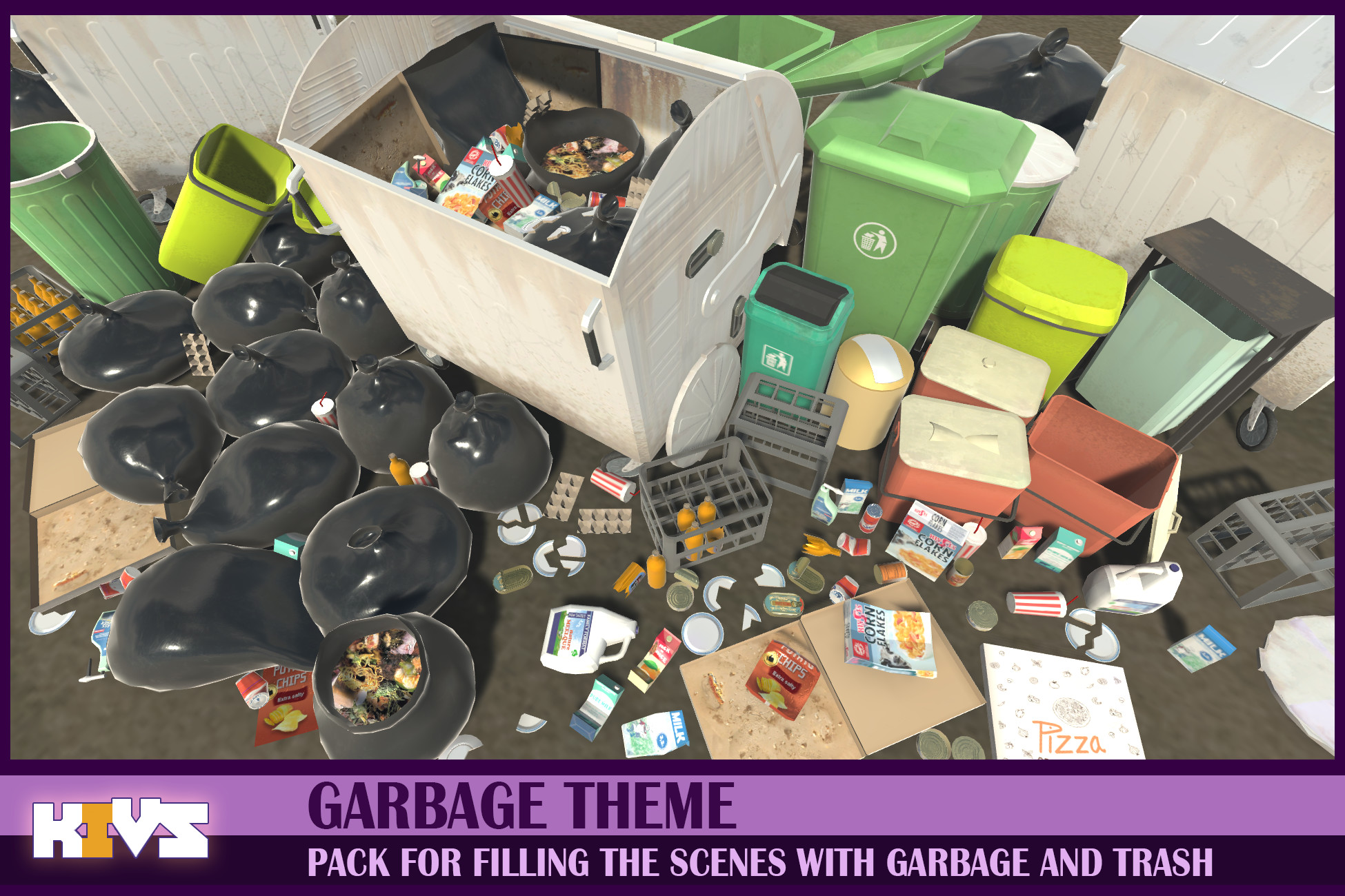 Garbage Collection Unity Garbage theme | 3D Props | Unity Asset Store