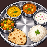 Indian Cuisine Restaurant Curry Street Food Kitchen Icons Pack