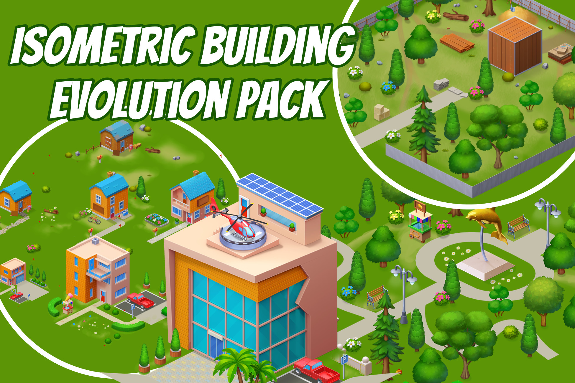Isometric Building Evolution Pack | 2D Environments | Unity Asset Store