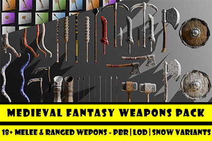 Medieval Fantasy Weapons Pack – Melee & Ranged
