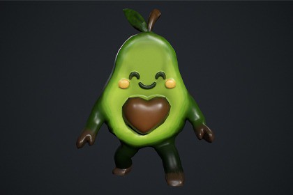 Avocado Low poly