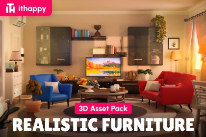 Realistic Furniture - Low Poly 3D Models Pack