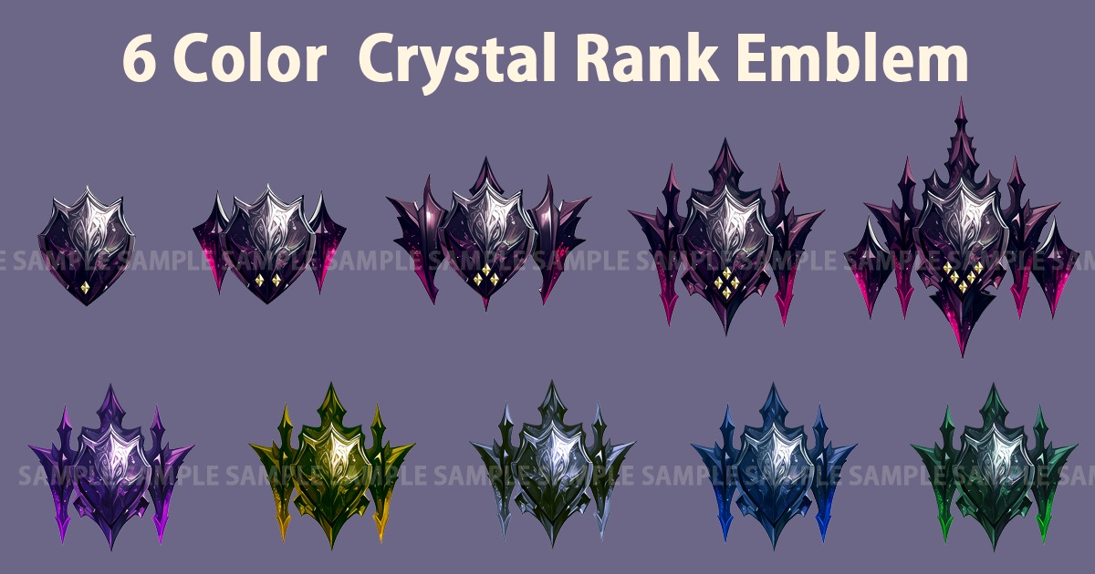 Crystal_Rank_Emblem | 2D Icons | Unity Asset Store